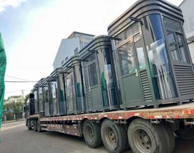 发上海方仓医院圆孤钢结构岗亭